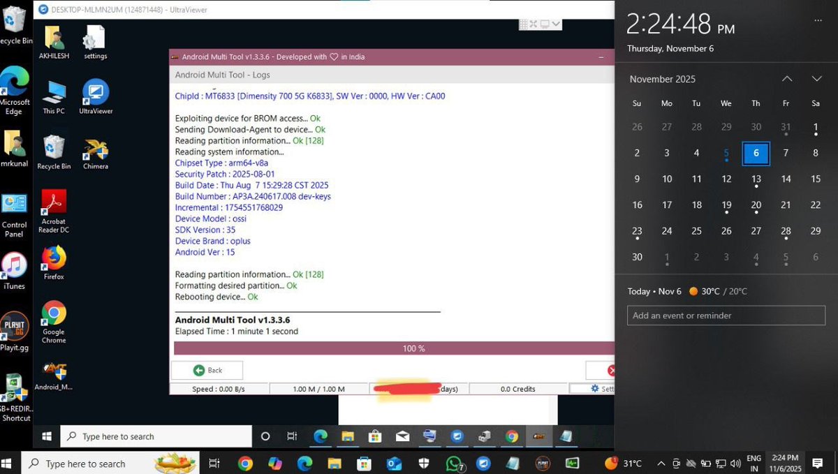 CrazyPerso79308's tweet photo. Android Multi Tool v1.3.3.6

📥 Download: https://t.co/RLhWzxvkWy

Updated loaders &amp; stability for MTK/Qualcomm devices — technician-friendly and fast.

#AndroidMultiTool #FRPBypass #BLUnlock #FlashTool #GSMTools2025 https://t.co/VCAEpDeOGi
