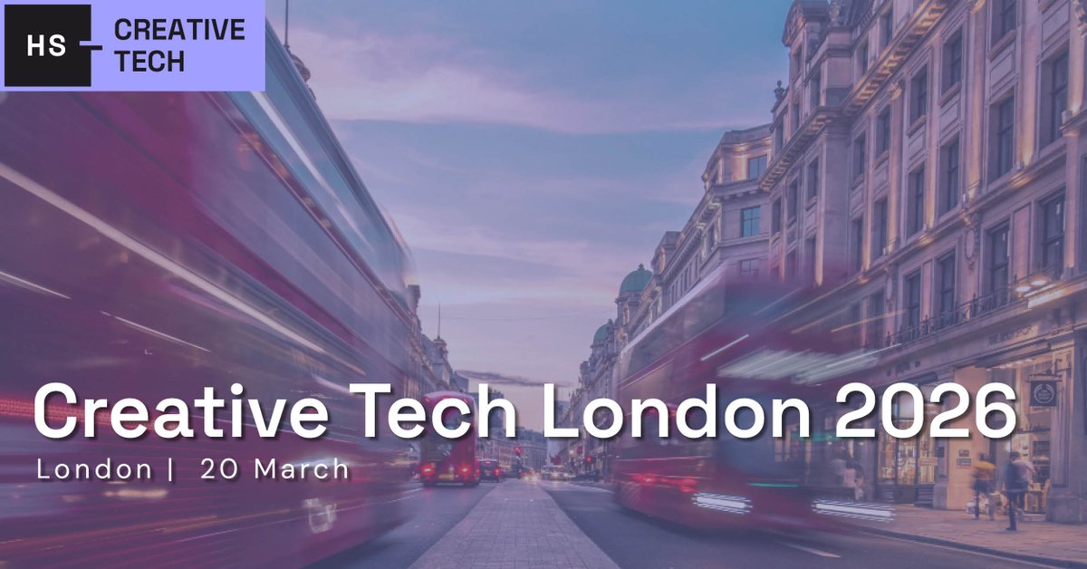 CreativeTech_HS's tweet image. 🎨 𝗖𝗿𝗲𝗮𝘁𝗶𝘃𝗲 𝗧𝗲𝗰𝗵 𝗟𝗼𝗻𝗱𝗼𝗻 𝟮𝟬𝟮𝟲 is coming! 🚀After an incredible #CreativeTech New York this year, we’re taking the conversation across the pond 👉 henrystewartconferences.com/creative-opera…
✨ Launch offer: 𝗦𝗮𝘃𝗲 £𝟯𝟬𝟬 on your ticket if you register before 7 November!