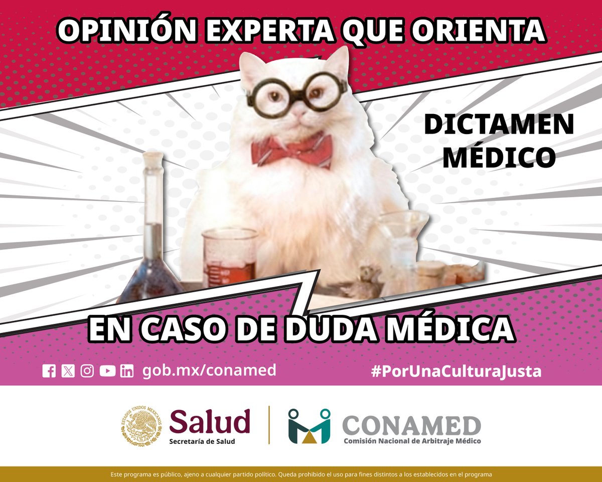 CONAMED_SALUD's tweet image. La #CONAMED te asesora gratuitamente para resolver conflictos entre usuarios y profesionales de la salud.