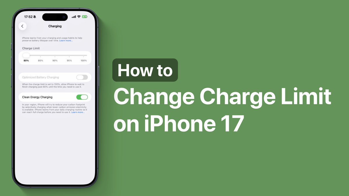 iOSHacker1's tweet image. How to Change Charge Limit on iPhone 17 ioshacker.com/how-to/change-…