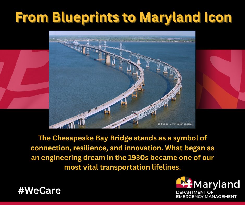 MDMEMA's tweet photo. The Bay Bridge isn’t just scenic—it’s part of Maryland’s Transportation Lifeline, connecting communities & keeping our state moving.
Expect traffic delays this Sunday, Nov. 9, during the 2025 #BayBridgeRun. https://t.co/a6U2SZzopN