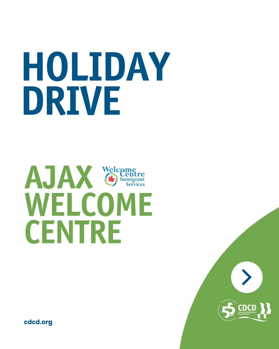 CDCDurham's tweet image. Spread the holiday cheer! 🎁

CDCD’s Holiday Food &amp;amp; Toy Drive runs Nov 3–Dec 15.
Donate non-perishable food, hygiene items, or new unwrapped toys to help families in need.

Complete the submission form today! Link in bio.
#CDCD #HolidayDrive #CommunityDevelopmentCouncilDurham