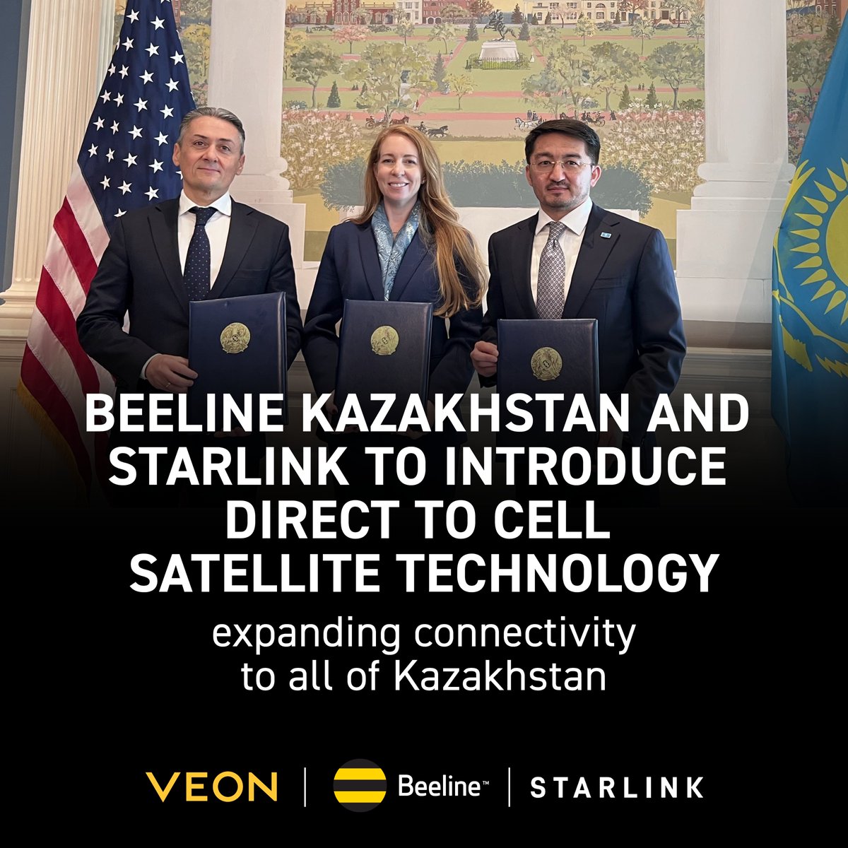 📡 Today we're celebrating another milestone in making essential connectivity accessible across our markets!

<a href="/_Beeline_kz/">Beeline Казахстан</a> is partnering with <a href="/Starlink/">Starlink</a> to bring Direct to Cell technology to Kazakhstan, enabling connectivity in remote areas not covered by terrestrial networks in