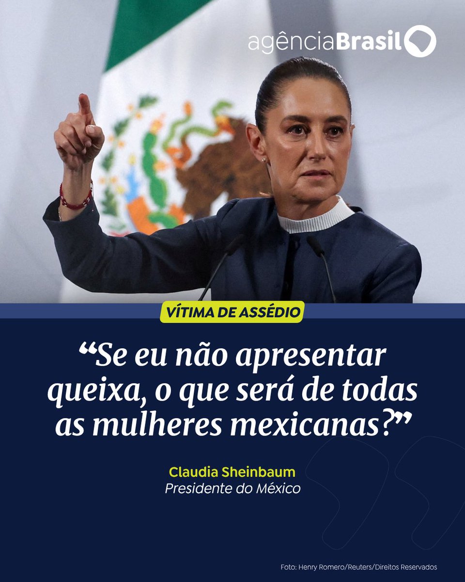 CRIMINALIZAÇÃO | Após ser vítima de assédio sexual, esta semana, enquanto caminhava pela rua na Cidade do México, a presidente do México, Claudia Sheinbaum, apresentou denúncia na Procuradoria-Geral contra o agressor.