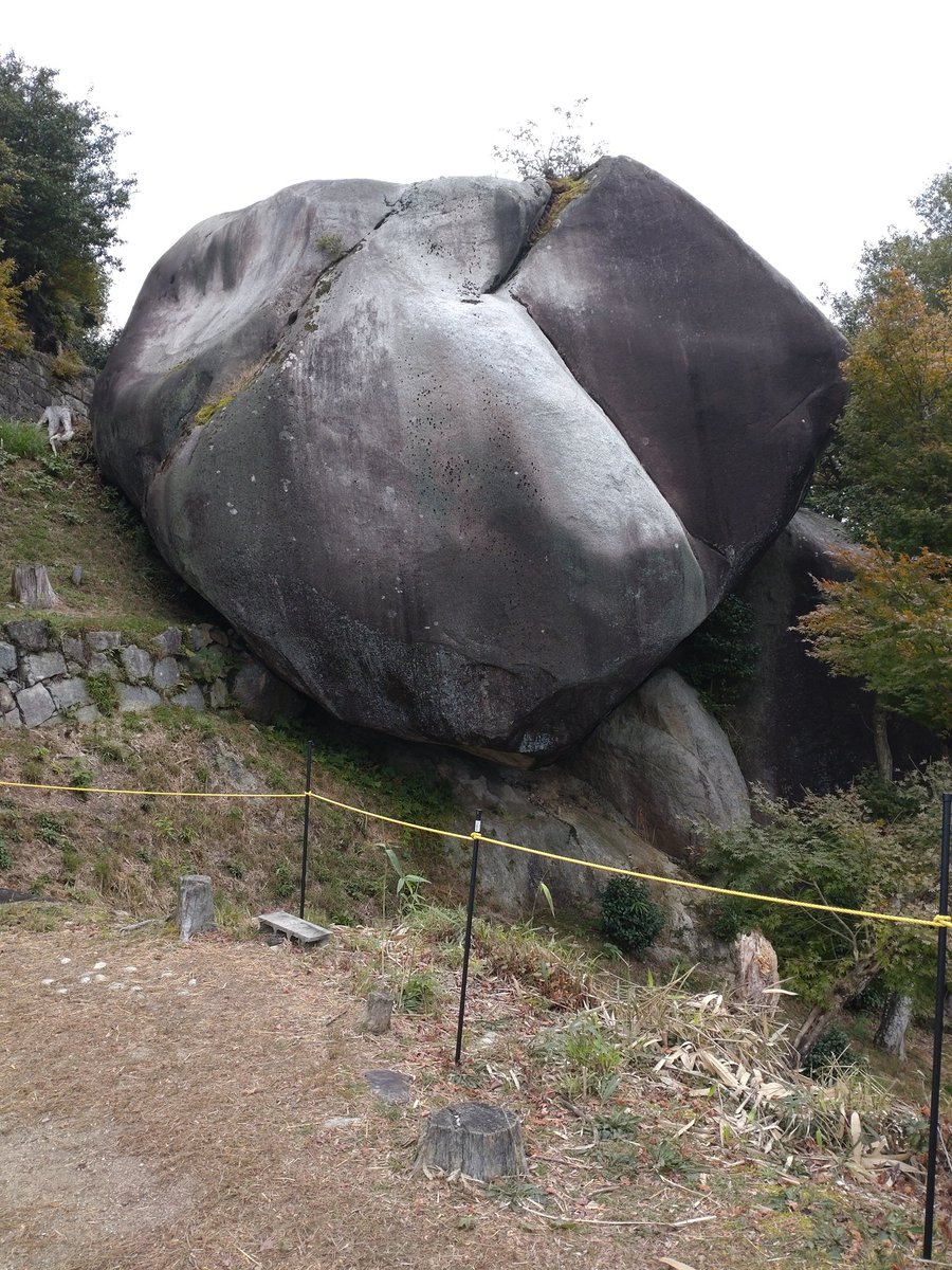 okaposomaso's tweet photo. 2日目早朝より、苗木城跡へ
雲海を狙うも、そう簡単には見れず…
しかし、自然の中に現れた立派な石垣に、そしてなんと言っても馬洗岩と呼ばれる巨石、それらの圧倒的な存在感を見て、苦労して行った甲斐があったとしみじみ感じました。 https://t.co/LBjNdHHuIq