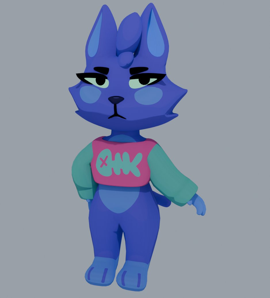 I finally made a new TBG model after a while
This is Vicky from Chunky jump, a spin off of The bunny graveyard by <a href="/pichongames/">Pichón Games</a> 

#TheBunnyGraveyard #ChunkyJUMP