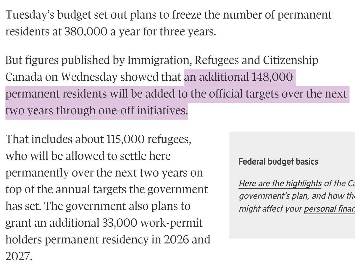 380,000 permanent residents a year for the next three years was bad enough.

But now, we learn that "one-off initiatives" will add "an additional 148,000" PRs (115,000 refugees and 33,000 foreign workers).

148,000 additional PRs for refugees and foreign workers?