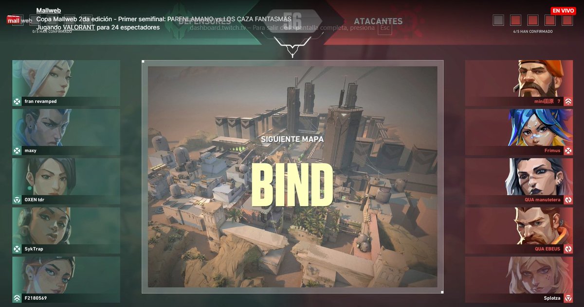 Ya estamos en vivo con la segunda edición de la Copa Mallweb 🥳

PRIMER SEMIFINAL - PARENLAMANO vs LOS CAZA FANTASMAS

ENTRA YA A NUESTRO CANAL DE TWITCH (ttv/mallweb)