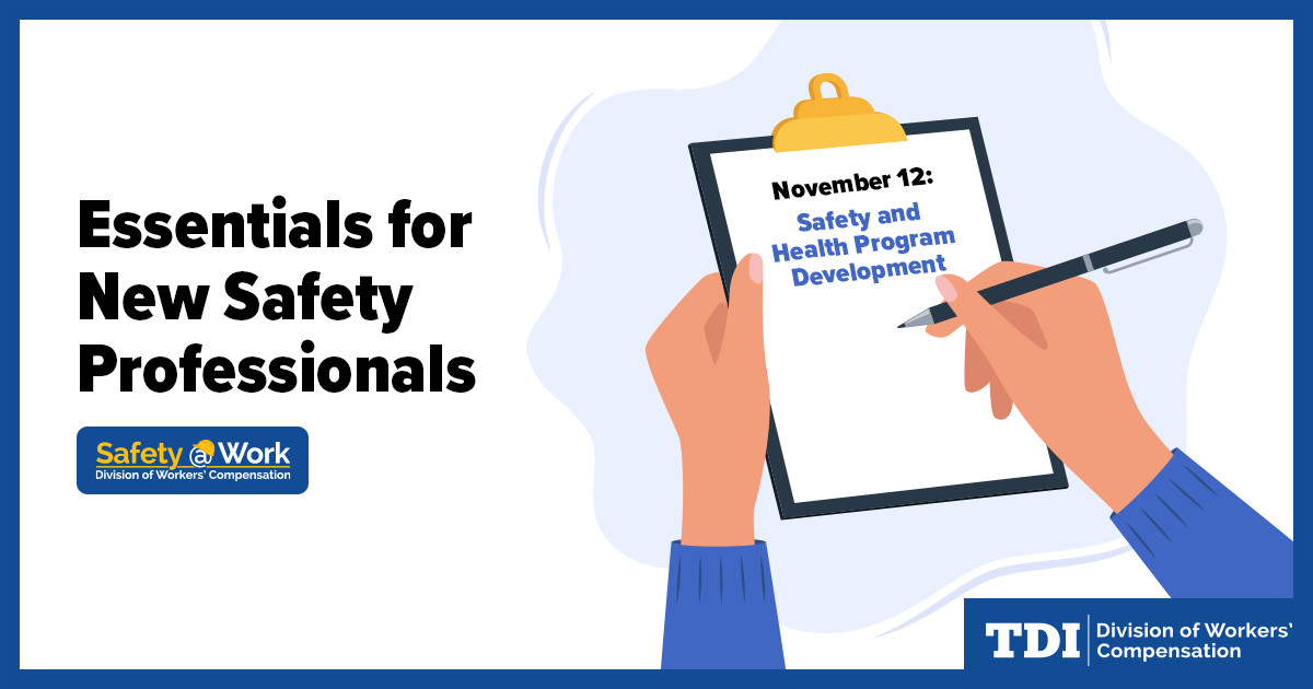 🚨New to workplace safety? Join our upcoming one-hour webinars: Essentials for New Safety Pros.

📆Next up: November 12
💻Live on Zoom
💵FREE

Learn more and register: bit.ly/DWC-NewSafetyP…
