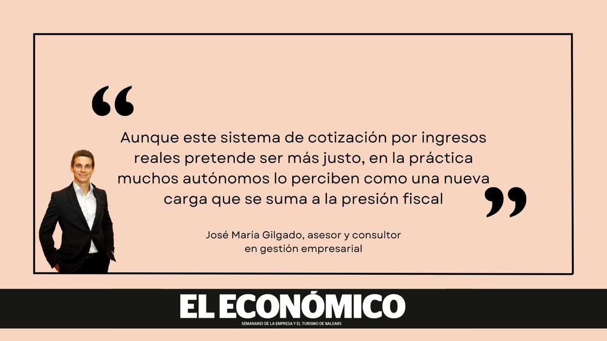 El asesor y consultor en gestión empresarial, José María Gilgado <a href="/ChemaGilgado/">José María Gilgado</a> habla sobre "Invertir en el tejido productivo" en su artículo en El Económico 

Léelo en ultimahora.es/noticias/econo…