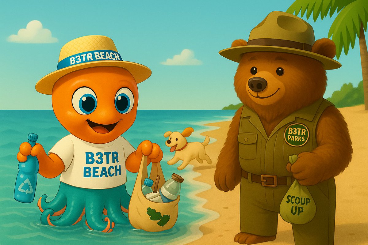 B3trBeach's tweet photo. 🐻 “Earning B3TR with ScoopUp” 🐾
Because keeping beaches clean starts with every step. 🌊♻️
@B3TRBEACH | #B3TRBeach #CleanToEarn #ScoopUp #BeachBumEnergy https://t.co/NjpjPt4cf9