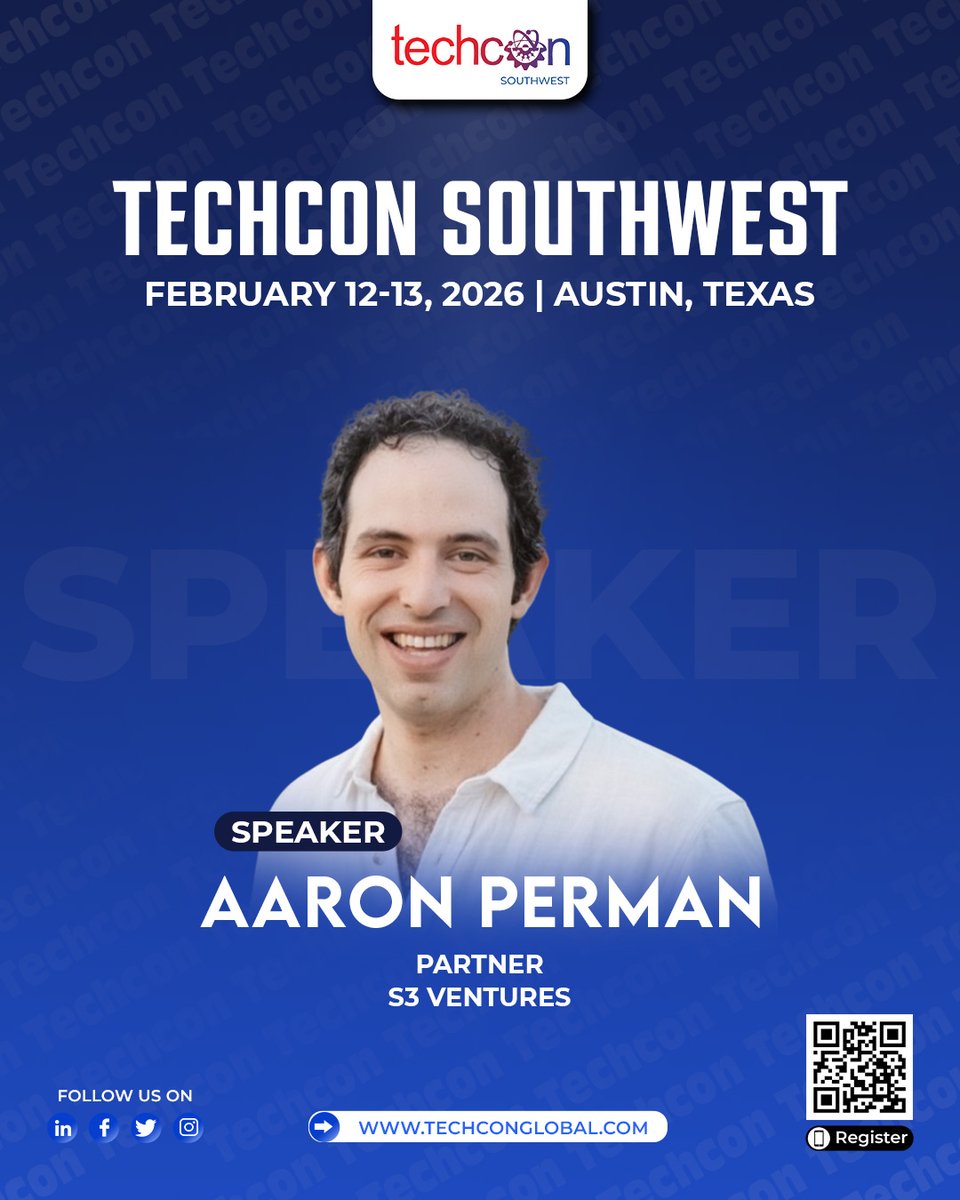 TechCon_Global's tweet image. 𝗦𝗽𝗲𝗮𝗸𝗲𝗿 𝘀𝗽𝗼𝘁𝗹𝗶𝗴𝗵𝘁: 𝗔𝗮𝗿𝗼𝗻 𝗣𝗲𝗿𝗺𝗮𝗻 🎤

𝗣𝗮𝗿𝘁𝗻𝗲𝗿 at S3 Ventures, backing founders from seed to scale across the south-west. Expect practical insights on what separates durable companies: repeatable GTM, customer-obsessed product loops, and disciplined…