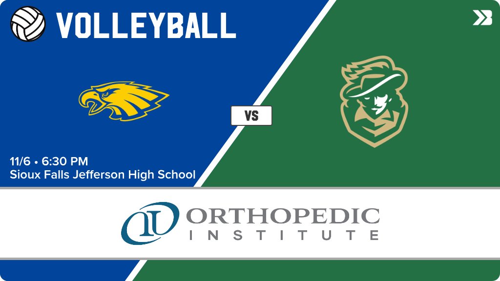 Volleyball (Varsity) Game Day! - Check out the event preview for the The Sioux Falls Jefferson Cavaliers vs The Aberdeen Central Golden Eagles. It starts at 6:30 PM and is at Sioux Falls Jefferson High School Gym Main. gobound.com/sd/sdhsaa/voll…