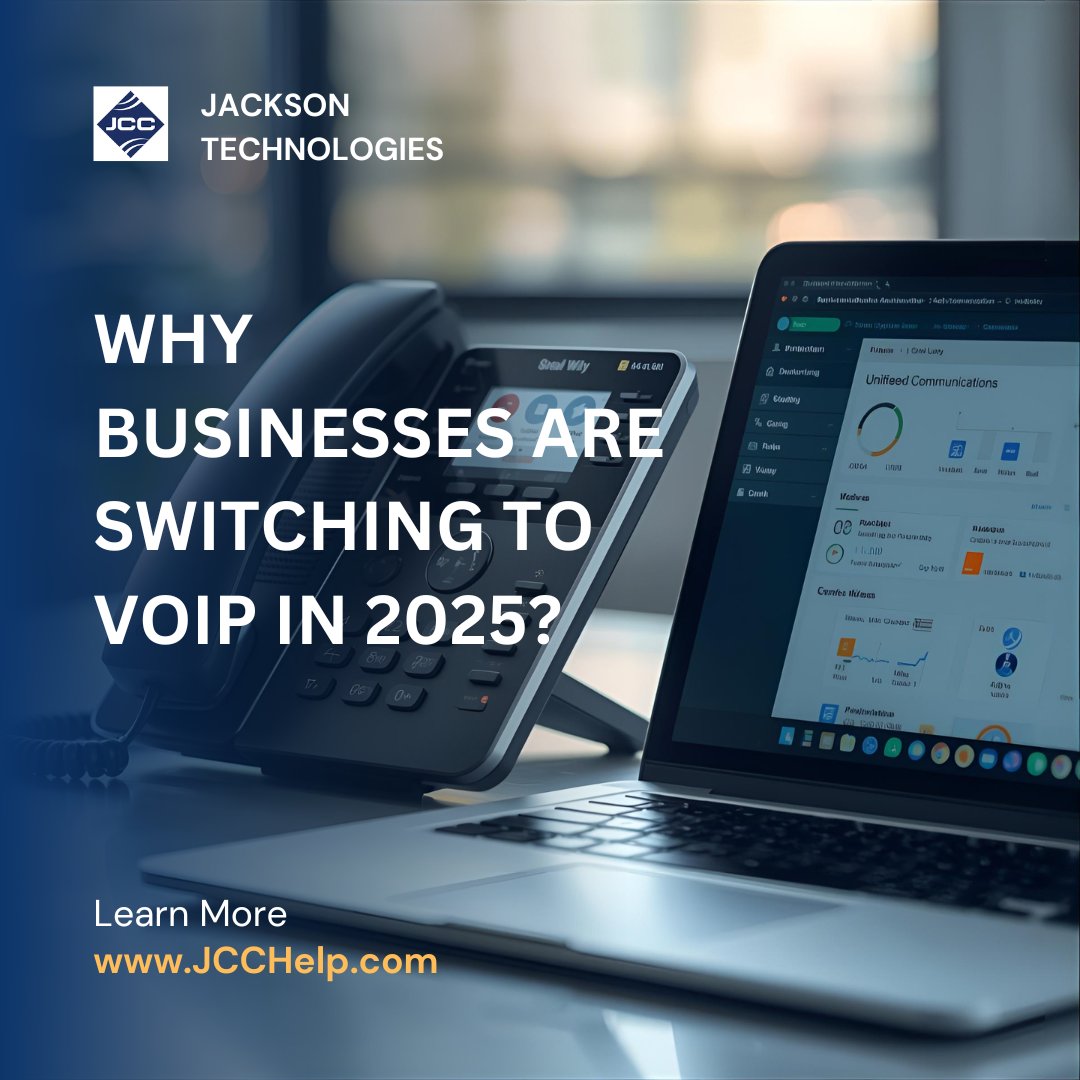 JCCHelp's tweet image. Why Businesses Are Switching to VoIP in 2025

Upgrade the way you connect and keep communication running smoothly no matter where your people are.

#VoIP #BusinessCommunications #TechUpgrade #SmallBusinessIT #ManagedServices #CommunicationServices #JacksonTechnologies #JCCHelp