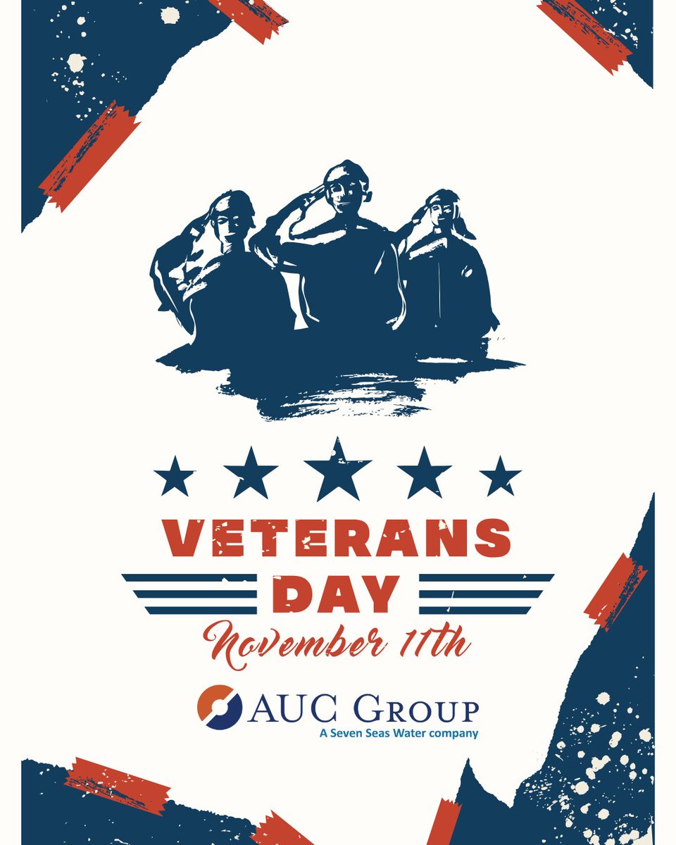 AUC_Group's tweet photo. To the Veterans in our municipalities, utility districts, contractor teams, and communities—thank you.

Your courage and service inspire our work to deliver reliable water infrastructure every day.

#VeteransDay #Gratitude #AUCGroup https://t.co/RHEb7VR5QD