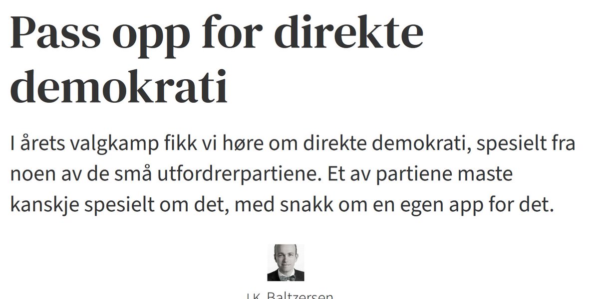 Jeg deklamerer om direkte #demokrati. 🔗👇