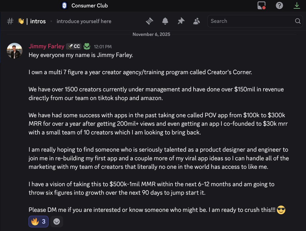 JosephKChoi's tweet image. this guy did $150M in ecom &amp;amp; tiktok shop

then hops over to consumer apps and instantly does 300k MRR LOL

don&apos;t forget. EVERY success you see in viral consumer app marketing basically is recycled tactics from the ecom trenches

p.s. jimmy is looking for a dev partner, send a dm