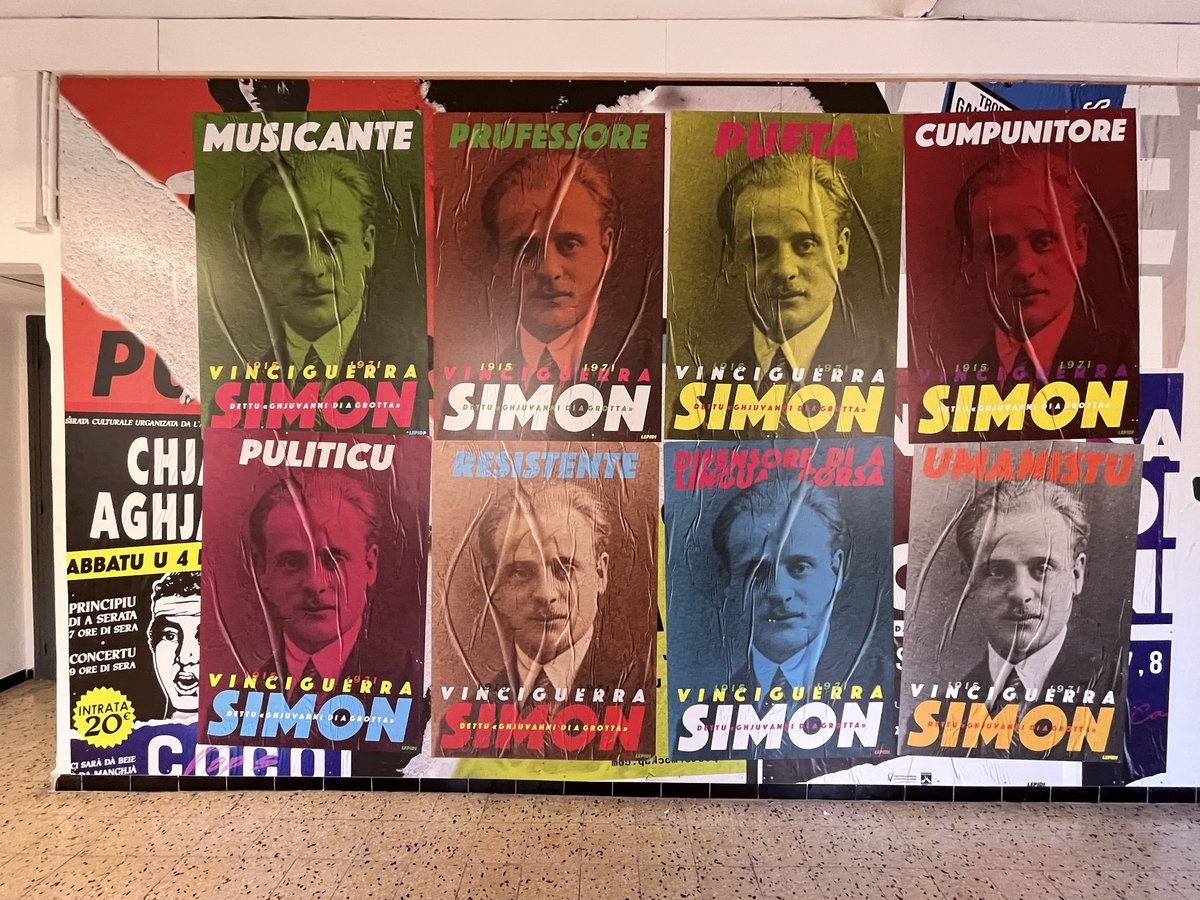 Aujourd’hui nous avons rendu hommage à Simon Vinciguerra : projection d’un film fait par les élèves, exposition et inauguration d’une fresque réalisée par l’artiste Marcè Lepidi. 
Un bellu mumentu. U Vechju Liceu ùn si dimenticheghja !