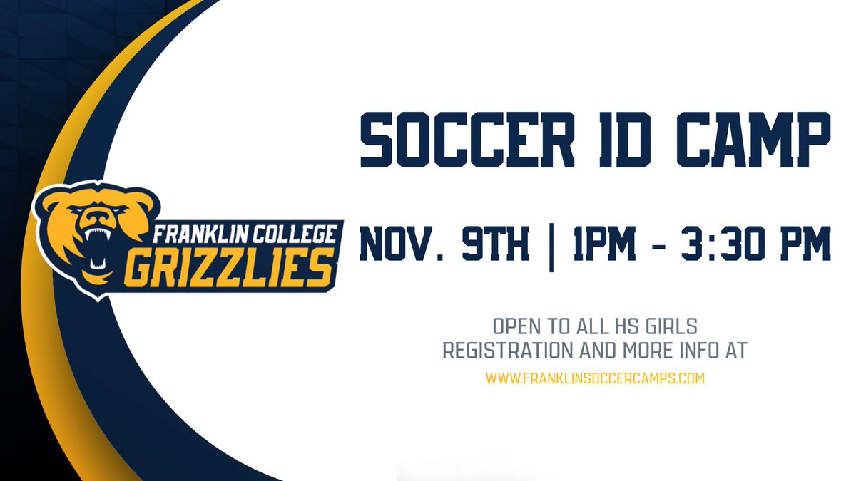 Ready to break through to the next level? Join our Soccer ID Camp on Nov. 9th, 1pm - 3:30pm. Open to all HS girls! Get the details at FranklinSoccerCamps.com!