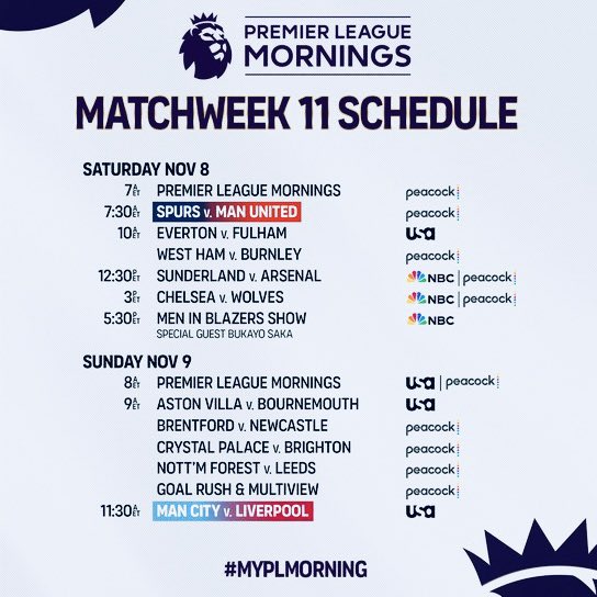 Week 11! <a href="/BrentfordFC/">Brentford FC</a> | @Peacock 🐝📺

We’ll have Brentford-Newcastle on at The Red Lion, 151 Bleecker St. See you Sunday! 🗽

#MyPLMorning #BrentfordFC #COYB #NYCBees