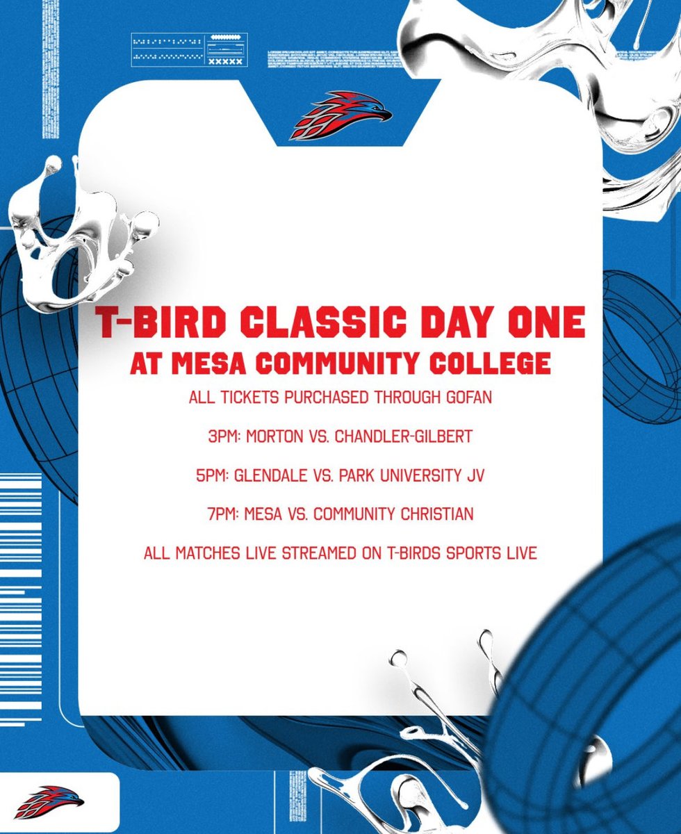 TONIGHT! 7pm MST
<a href="/TBird_Athletics/">Mesa Thunderbirds Athletics</a> 
🎟️ gofan.co/app/school/AZ1…
📺 mesatbirdsports.com/live
#NJCAAbasketball
