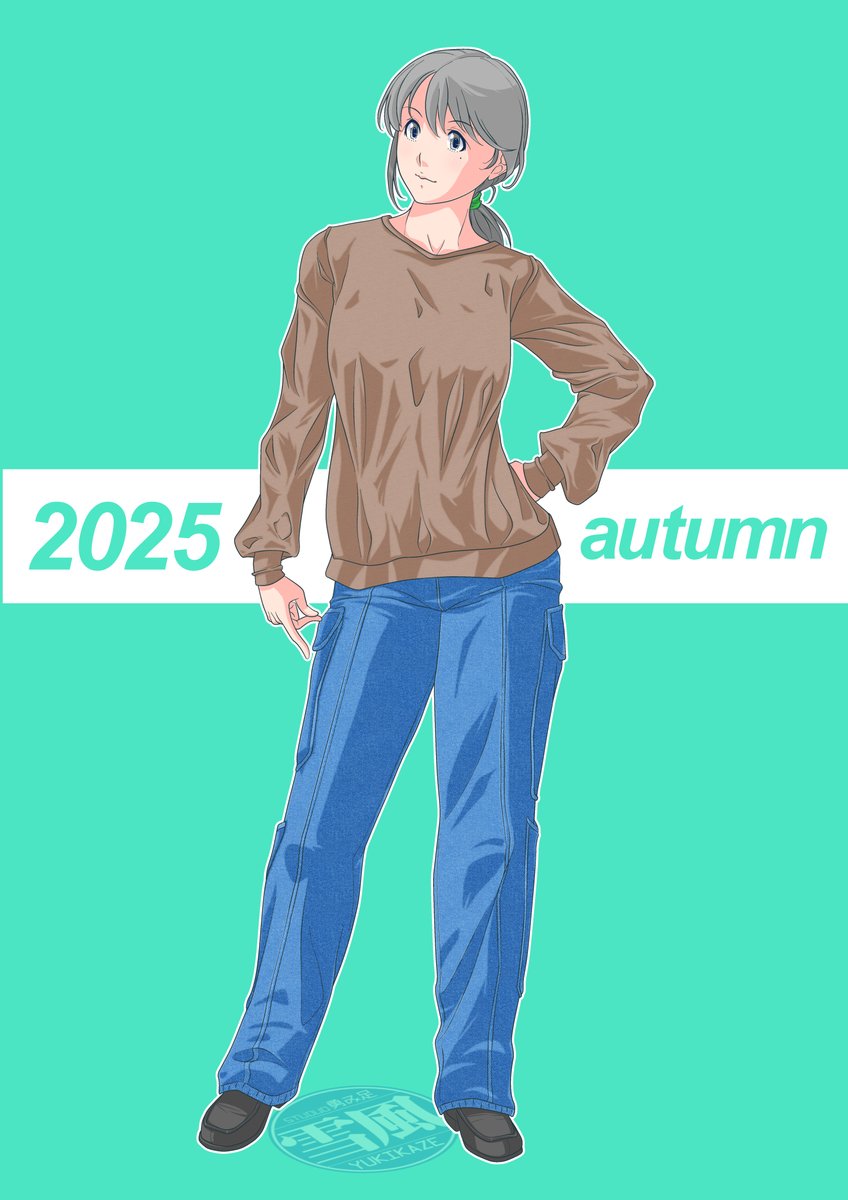 「ネットで見かけた季節に合わせた服装を参考にして描いていた……さぁ、寝よう_(:3」|毛根要請・雪風のイラスト