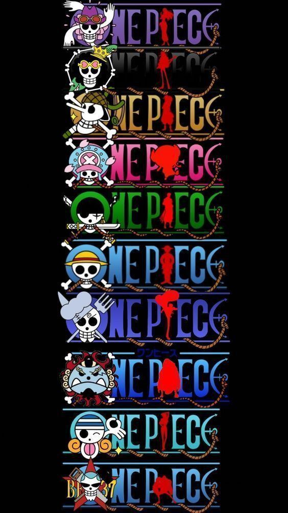 strawhats's tweet photo. Strawhat members ONE PIECE logo https://t.co/8NKFuH03RQ