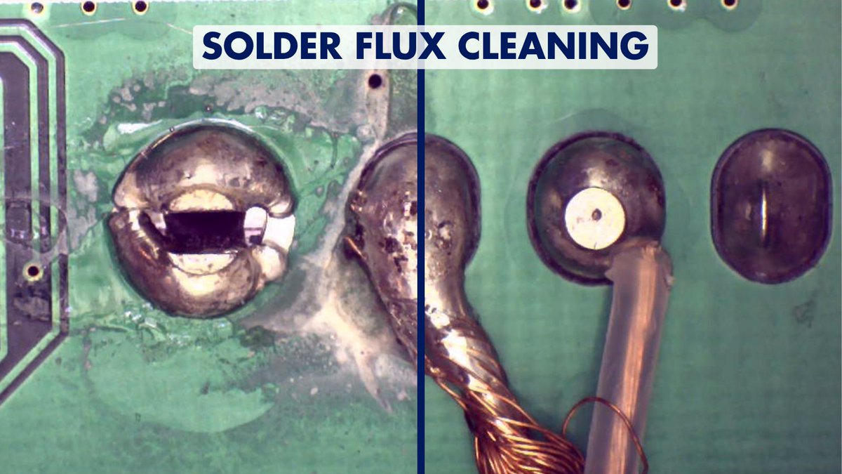 Need to remove solder flux? We've got the solution!
🎯High precision
🚫Zero damage
♻️Eco-friendly
Our waterless, solvent-free cleaning solutions help companies eliminate flux residue, including no-clean flux, from electronic boards and assemblies.
coolclean.com/industries/add…