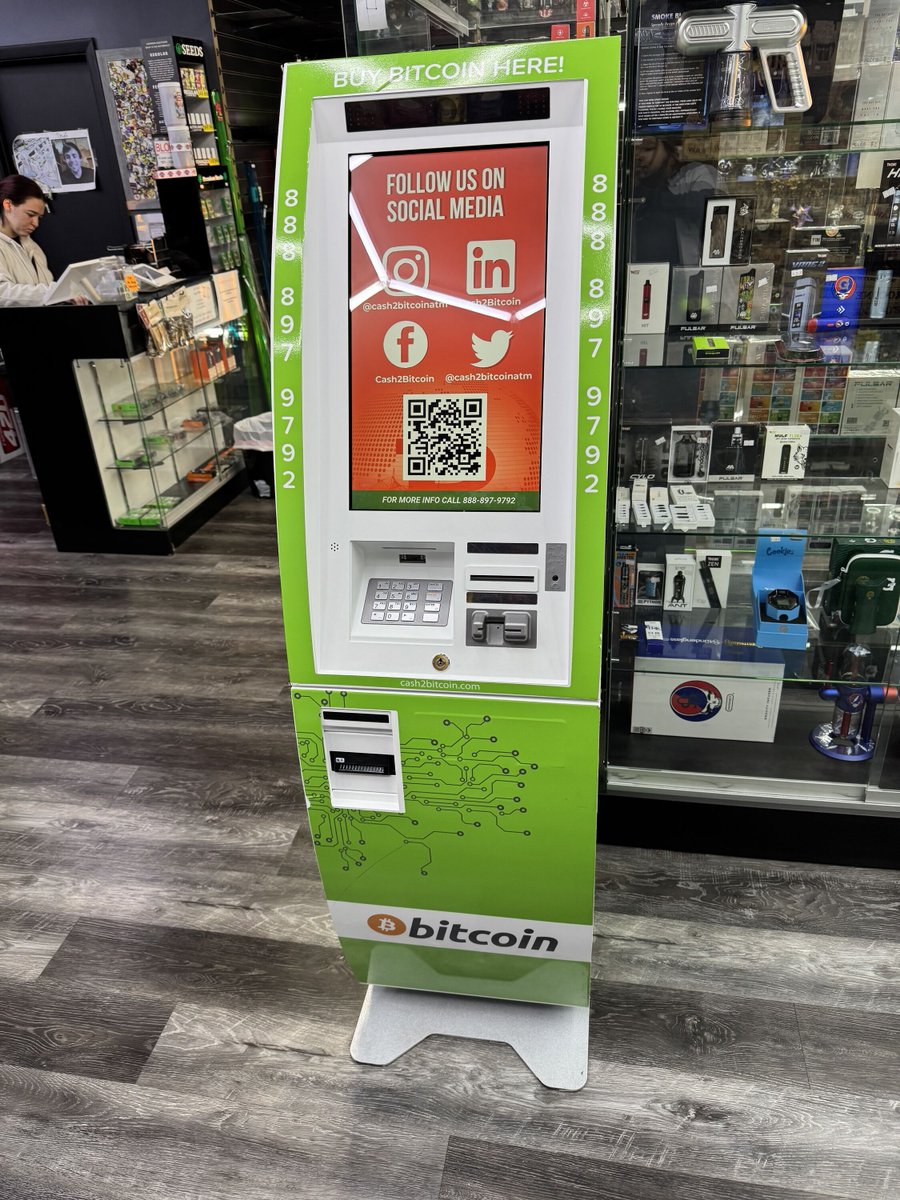 Cash2BitcoinATM's tweet photo. Discover the new Cash2Bitcoin Bitcoin ATM inside Remedies Smoke Shop, right at the corner of Wapakoneta Ave and Front St—next to Marco’s Pizza, with a barber shop on the left and tanning salon on the right! https://t.co/QoINbNR0lI