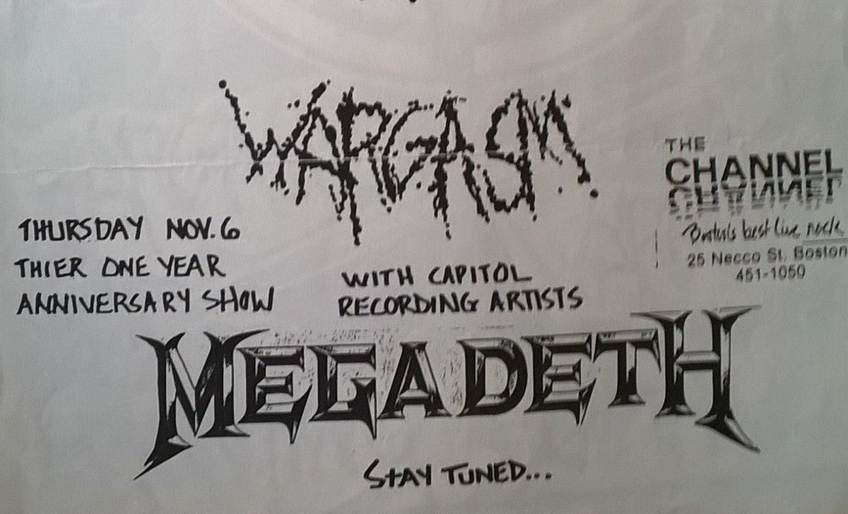 11/6/1986
The Channel
Boston, MA,

WARGASM with Megadeth
