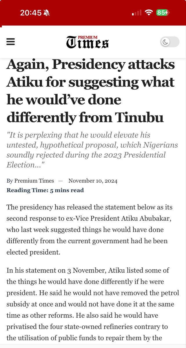 OurFavOnlineDoc's tweet image. Let me share another interesting fact here:

For so many years,
Atiku proposed that these refineries should be sold, and he was insulted and called a thief that wanted to sell it to his friends. The APC accused Atiku of being a capitalist oligarch that wanted to divert the…