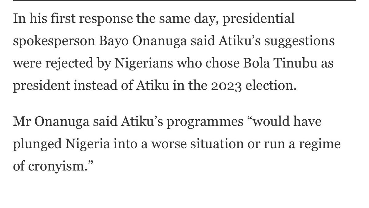 OurFavOnlineDoc's tweet image. Let me share another interesting fact here:

For so many years,
Atiku proposed that these refineries should be sold, and he was insulted and called a thief that wanted to sell it to his friends. The APC accused Atiku of being a capitalist oligarch that wanted to divert the…