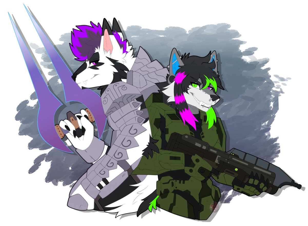 Halo themed c0mmiss0n completed for <a href="/TheBlizzness/">Blizz</a> &amp; <a href="/Dream_Blue_Fur/">Kayotik The Monster Energy Addict</a>! ✨️
.
#furry #furryartist #furryfandom