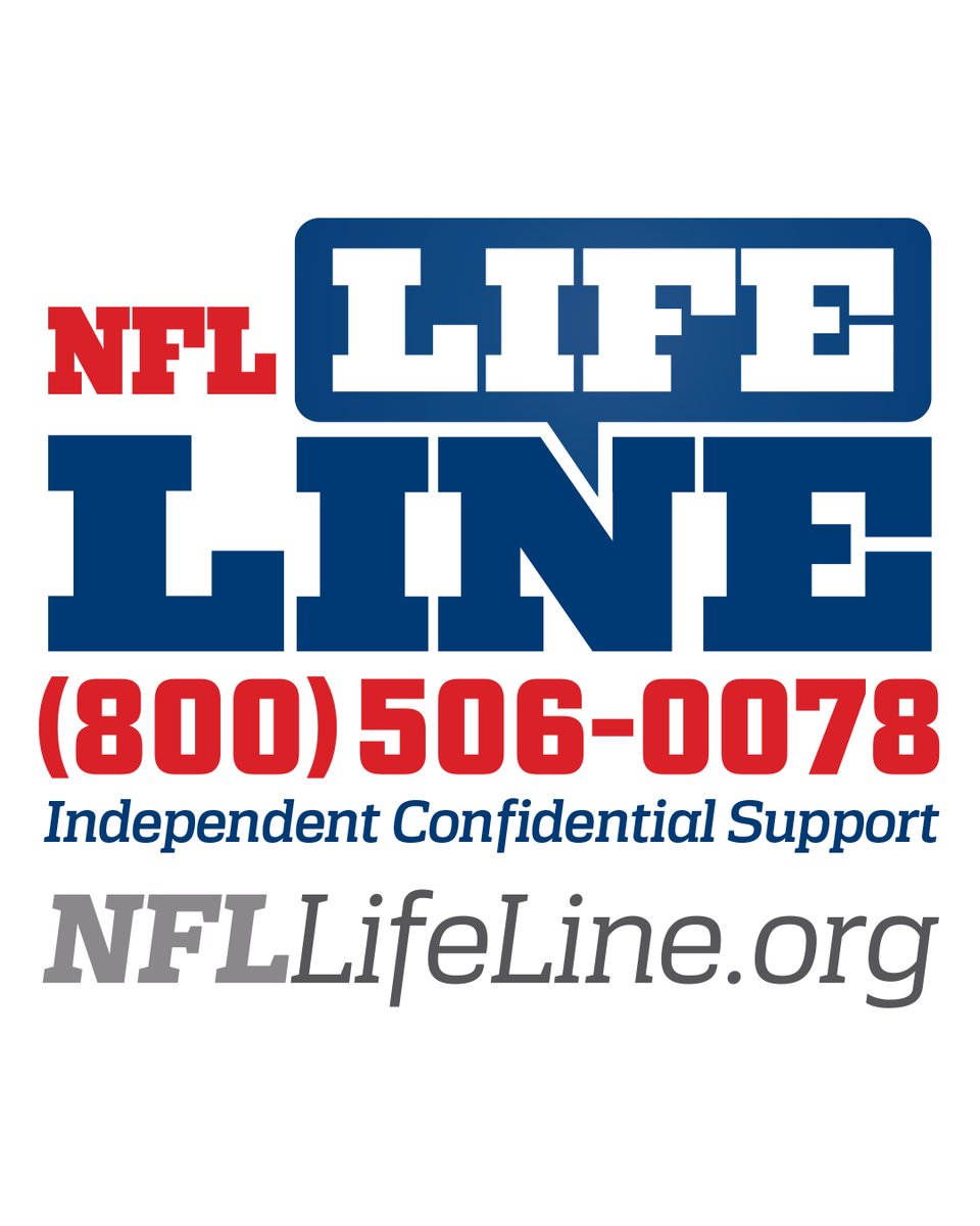 PlayersStudy's tweet photo. NFL Life Line: Free, confidential support for the entire NFL family. If you are experiencing a personal or emotional crisis, you can talk to someone right now at (800) 506-0078 or chat online. Trained, professional counselors are available at all times: https://t.co/hN4rJ8wf1N https://t.co/mDX29dcaiZ