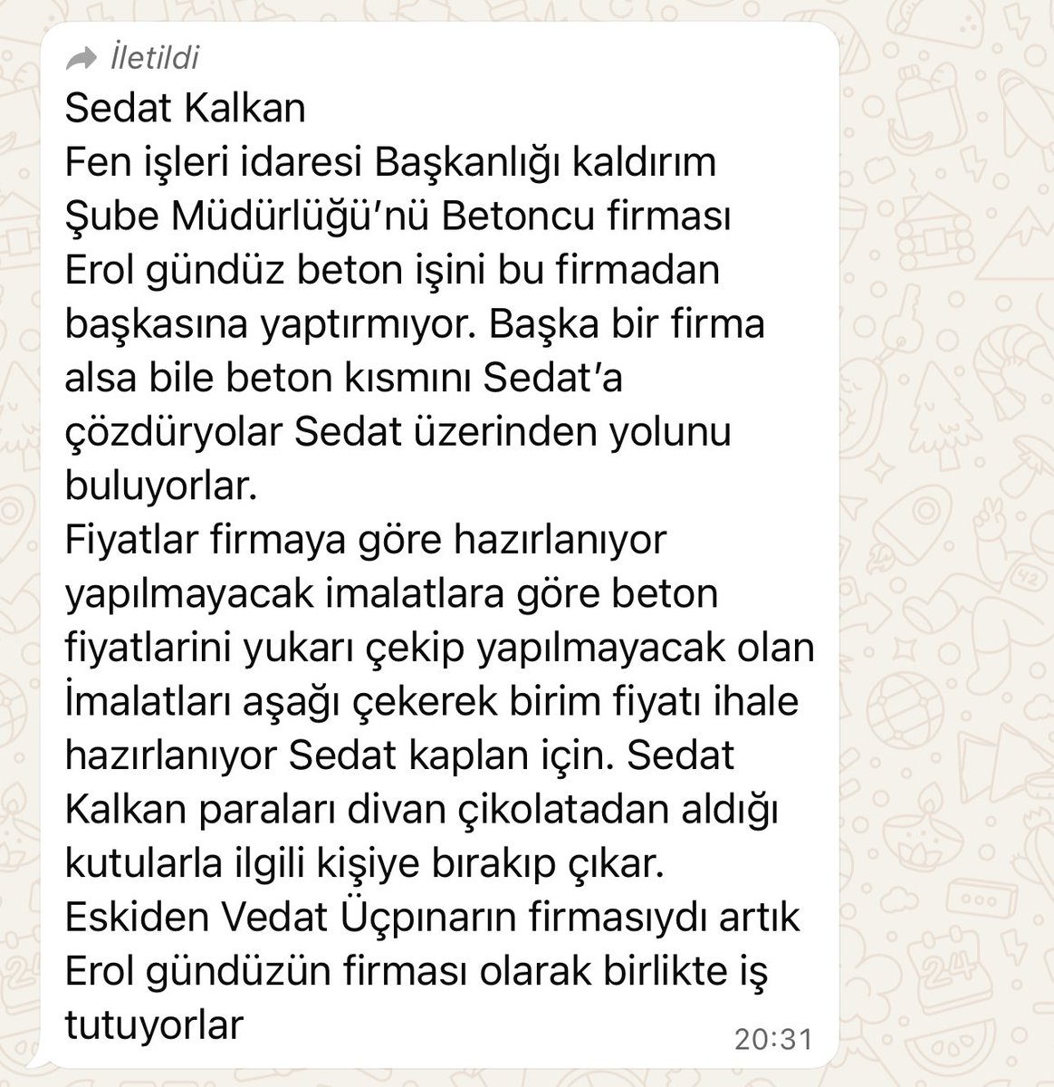 Ankara Büyükşehir’in tüm beton işlerini neden tek firma yapıyor? Şu iddia mutlaka ama mutlaka araştırılmalı