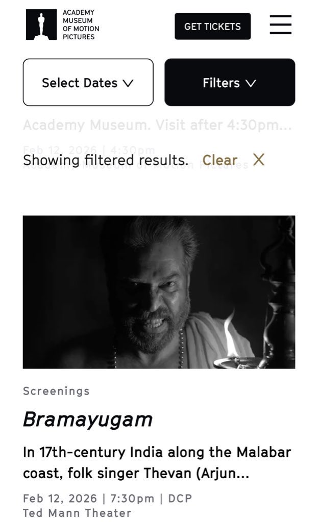 Sid7uC's tweet image. The Academy Museum is the official museum of the Oscars, located in Los Angeles. It showcases important films, filmmakers, and cinema history. It is run by the same Academy that gives the Oscar awards. A screening here is a major international honour…🔥😍
#Bramayugam #Mammootty