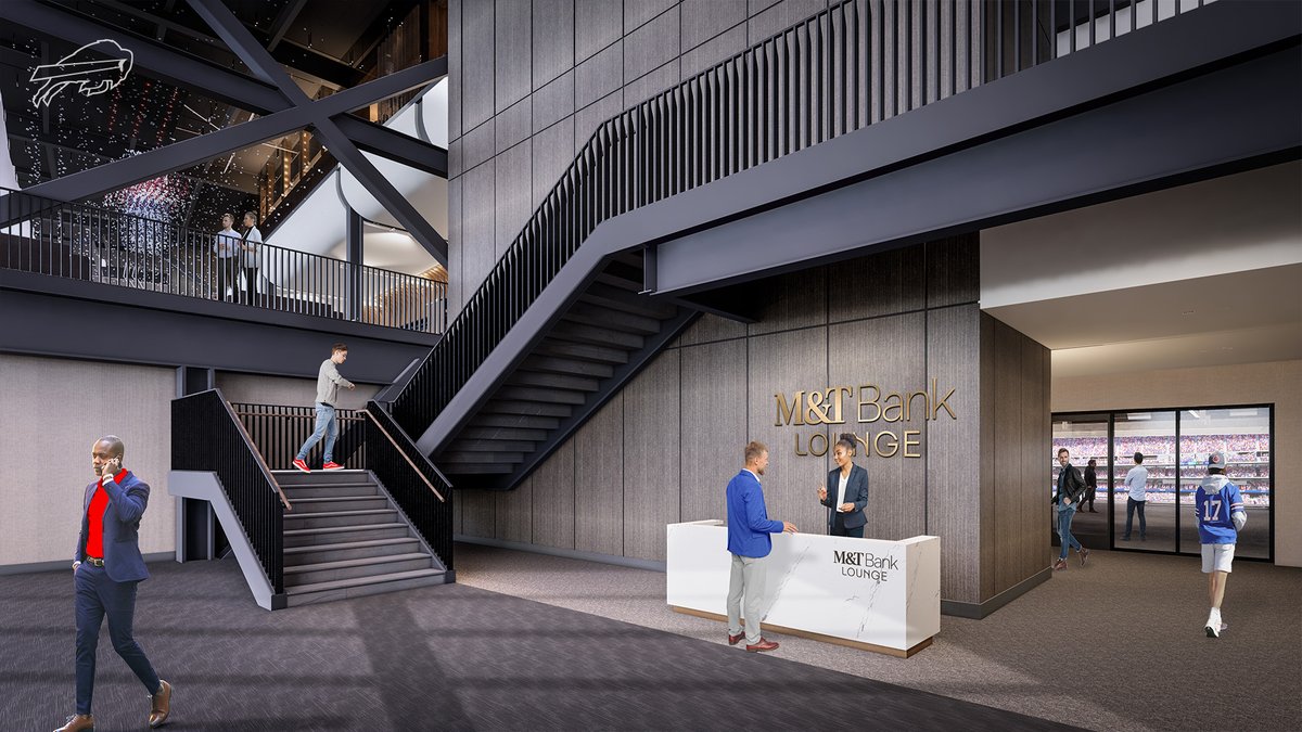 BuffaloBills's tweet photo. Buffalo's premier year-round, ultra-premium space for game days, events and meetings.

Welcome to the @MandT_Bank Lounge at New Highmark Stadium!

https://t.co/E96JvT2pXY | #BillsMafia https://t.co/9FMfDiCUhA