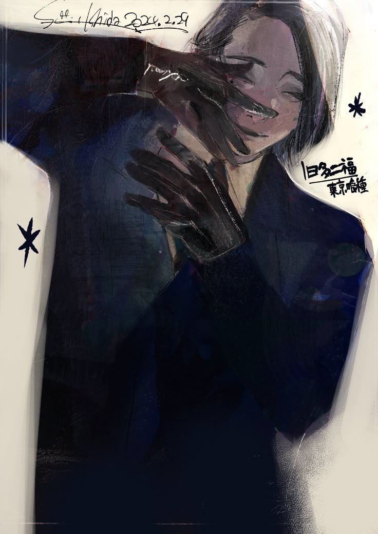 Jos3chss's tweet photo. Desconozco si este arte oficial de Furuta (Tokyo Ghoul: RE) sea una referencia pero el parecido está brutal. Además comparte muchas similares con el Joker de TDK, siendo una figura anarquista en contra el status quo de su mundo, priorizando el caos sobre todo.

IshidaGOD🙏 https://t.co/ZoFwFjgTse
