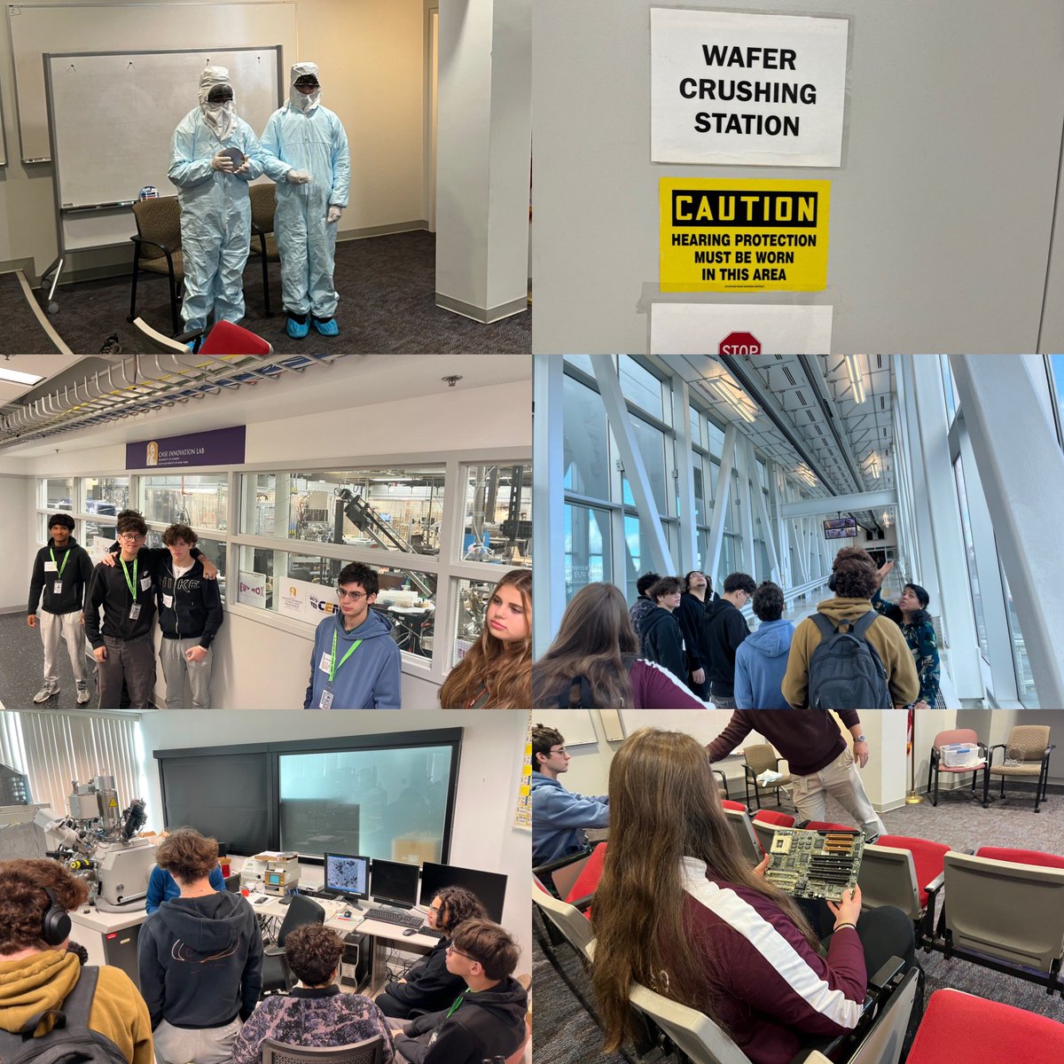 Today, students in the <a href="/ArlingtonCSD/">Arlington Schools NY</a> Work-Based Learning class visited <a href="/NYCreates/">NY Creates</a> <a href="/ualbany/">University at Albany</a> Department of Nanoscale Science &amp; Engineering! They explored microchip development, toured a clean room, and watched a live demo of an electron microscope. 🔬💡 #STEM #CareerReady