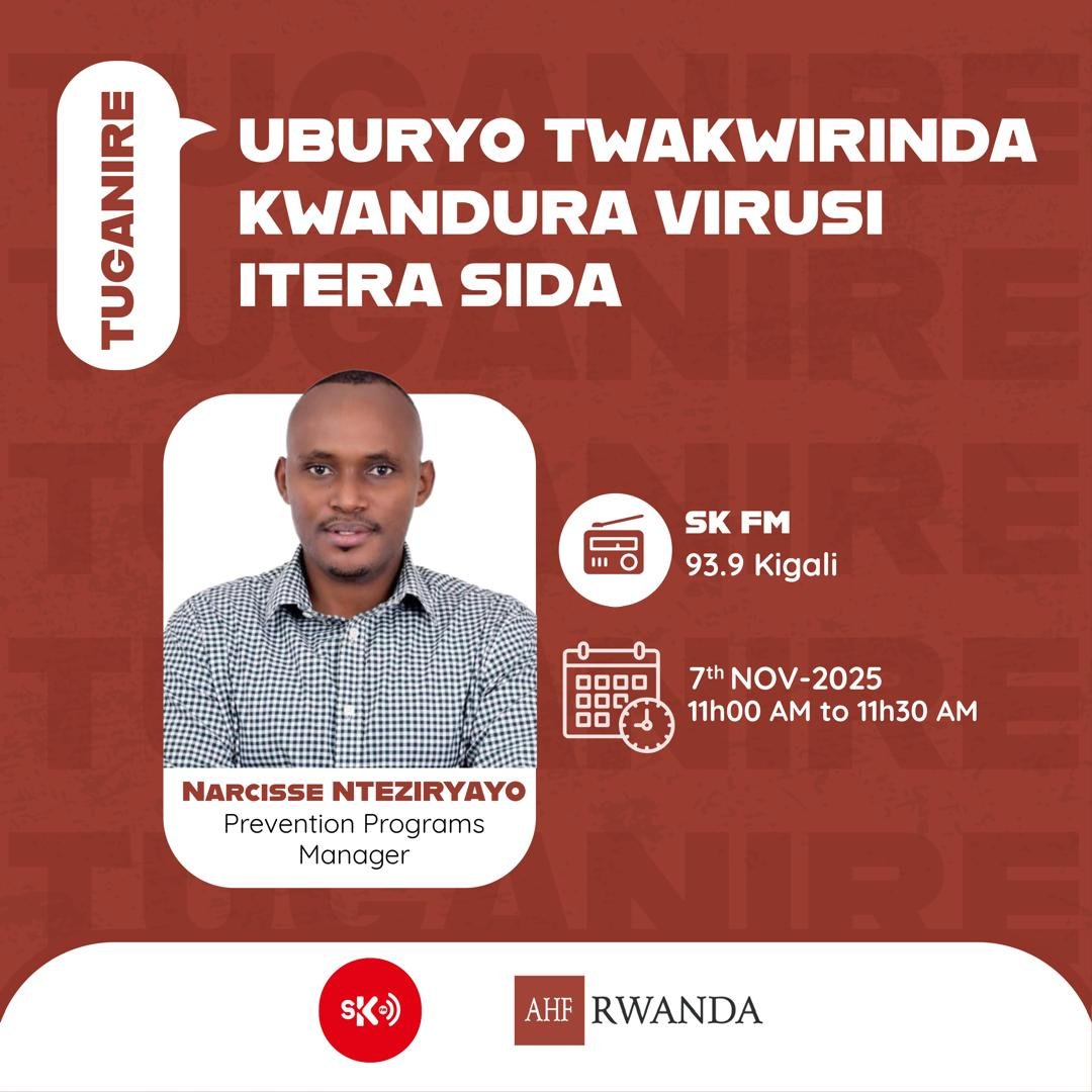 ahfrwanda's tweet image. Hey young people and football lovers don't plan to miss,
 Tubararikiye gukurikirana ikiganiro: ku  kwirinda VIH/SIDA. @skfm_93_9 @ahfafrica @AIDSHealthcare @rrpplus @RBCRwanda @harerimana_tito @SolNishimwe