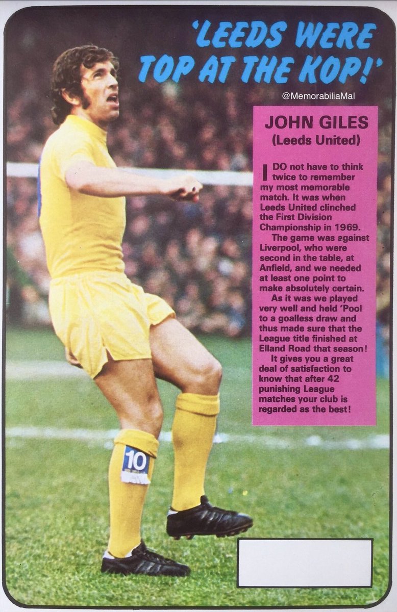 MemorabiliaMal's tweet photo. #LUFC legend Johnny Giles who was born 6/11/40 and turns 85 today. https://t.co/YcM27pno2l