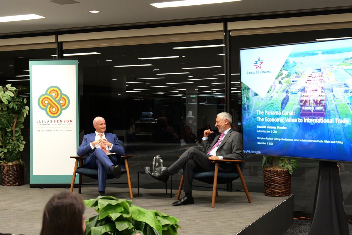 llilasbenson's tweet photo. We are proud to share highlights from the visit of Dr. Ricaurte Vásquez Morales, Panama Canal Authority Administrator, who presented the Mary Ann Faulkner Distinguished Lecture in Latin American Public Affairs and Politics https://t.co/PHMgt5uohT https://t.co/Y5R6tgOzmH
