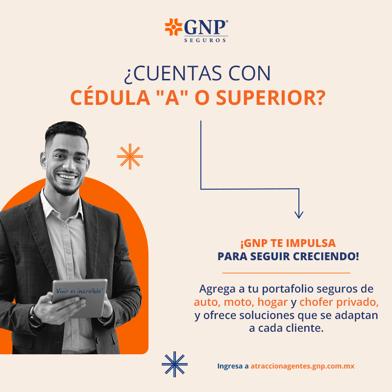 ¿CUENTAS CON CÉDULA “A” O SUPERIOR?

¡AMPLÍA TU CARTERA CON GNP!
Integra seguros de Auto, Moto, Hogar y Chofer Privado para ofrecer soluciones integrales a tus clientes.

Regístrate aquí: bit.ly/SerAgenteAutoG… #Viviresincreíble