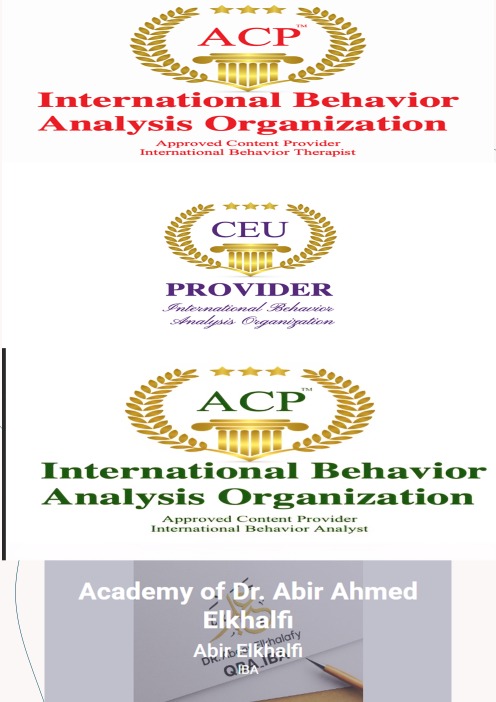 ElkhalafyAbeer's tweet image. الحمد لله بفضل الله تم اعتمادي من بورد #IBAO  الآتي :
1_مقدم محتوى معتمد معالج سلوك دولي 
Approved Content Provider International Behavior Therapist
2_مقدم محتوي معتمد محلل سلوك دولي.
Approved Content Provider International Behavior #ACPAnalyst
3_مقدم دورات معتمد تعلم مستمر #CEU