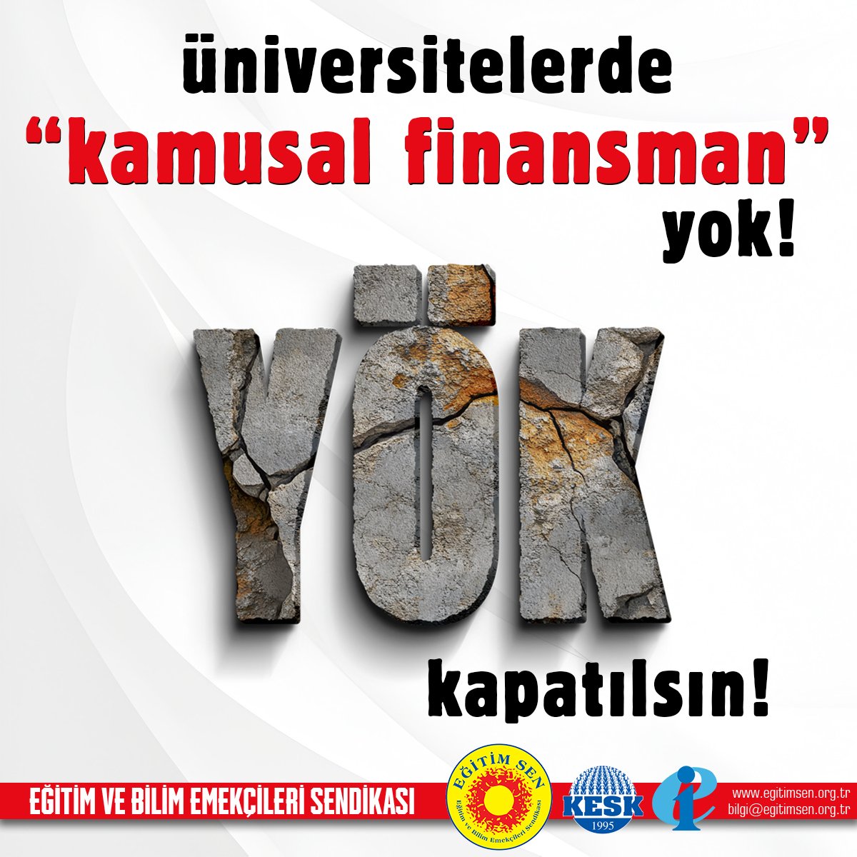 Ülkenin kaynakları bir avuç çete için değil, akademi ve bilim için kullanılmalıdır. Bunun için #YÖKKapatılsın