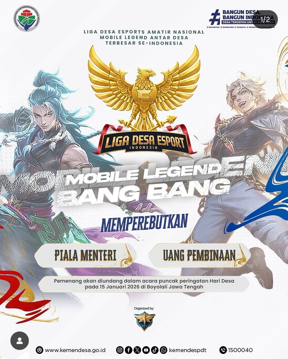 Isnenharahap's tweet photo. Liga sepak bola desa memperebutkan piala Menteri Desa akan segera bergulir, siapkan tim sepak bola desa anda untuk mendaftar biar jadi juara.

*#LigaSepakBolaDesa*
*#PialaMenteriDesa*
*#LahirTalentaSepakBolaDesa*

@prabowo
@YandriSusanto
@ArizaPatria https://t.co/DzBo3MnmHC