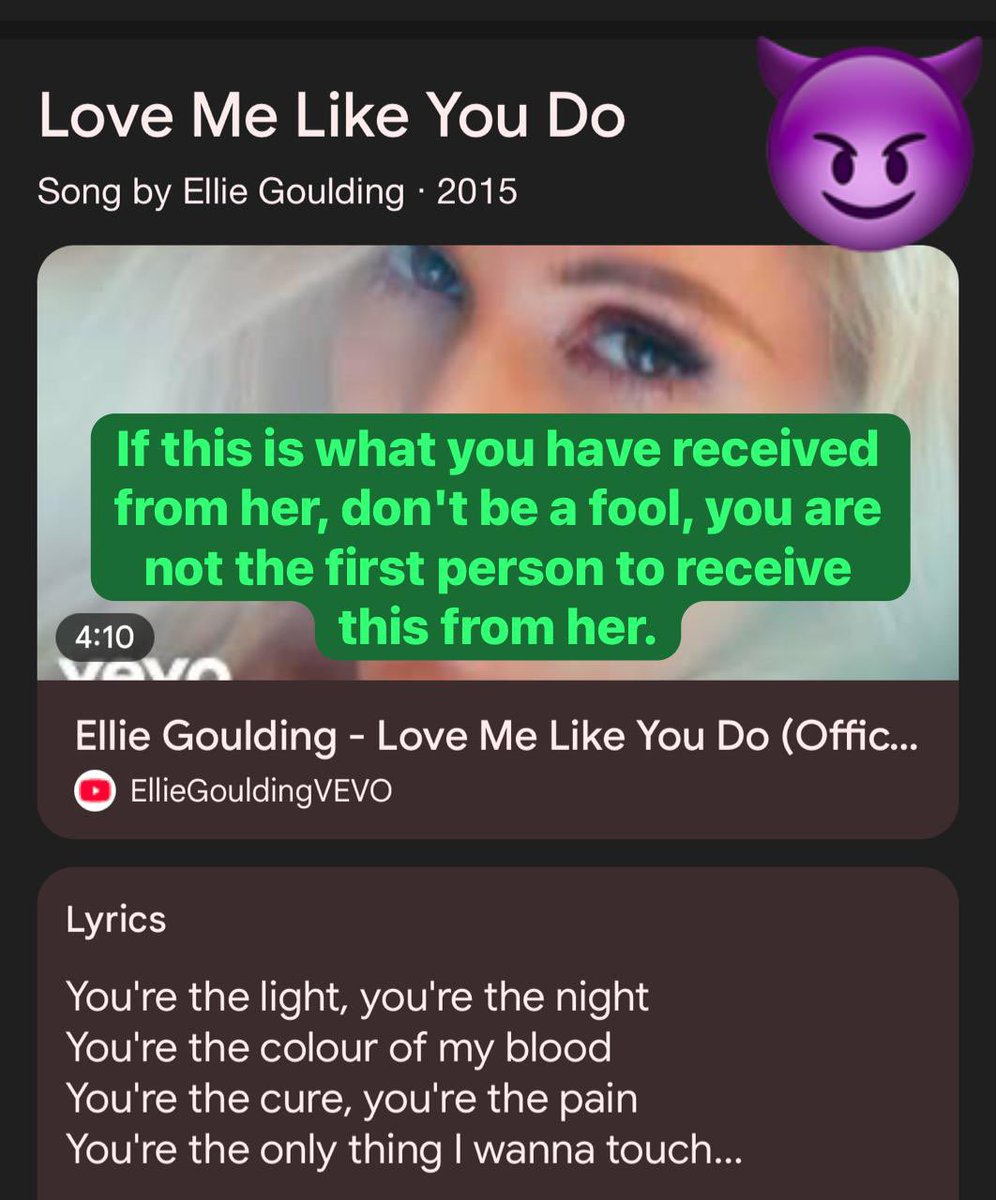#LoveMeLikeYouDo this is one of the most played song. It also has, probably, the dubious distinction of girls using it to keep the men hooked to them.

#love #lust #Romance #boys #girls 
05/11/2025