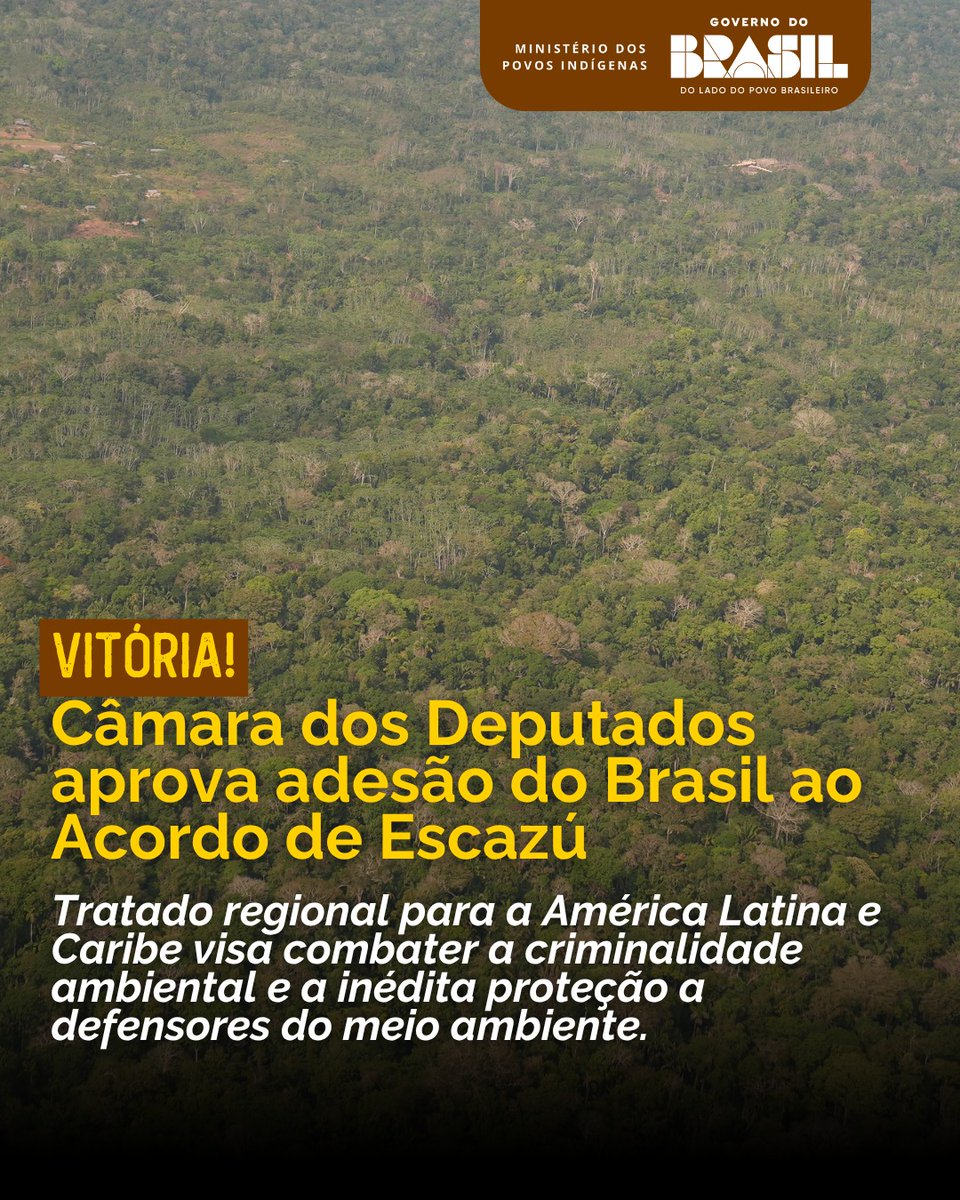 Nesta semana, foi aprovada no plenário da Câmara dos Deputados, em regime de urgência, a mensagem 209 de 2023, que prevê a adesão do Brasil ao Acordo de Escazú, tratado internacional para promoção da justiça ambiental.