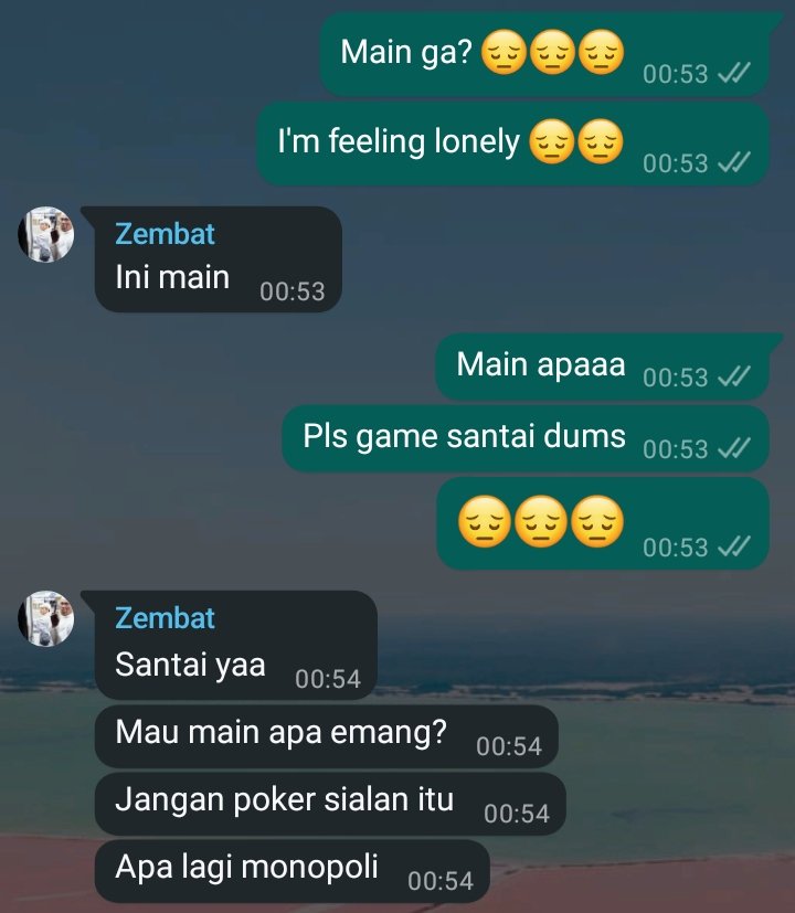 Day kesekian zembat berperan menjadi bapak 💃💃💃

Kenapa ga ada yang mau main monopoli sama aku 😔😔😔