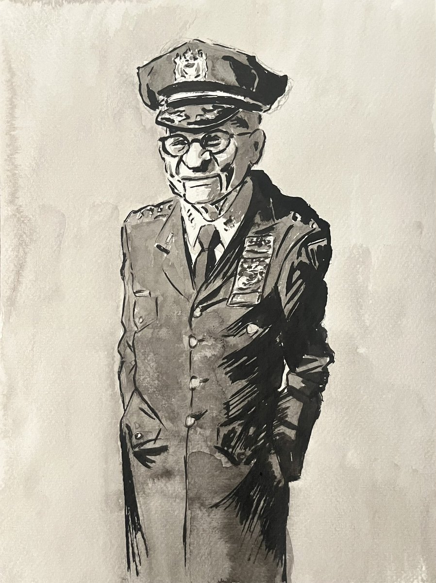 PeterLandau's tweet image. Rabbi Alvin Kass, N.Y.P.D. Chaplain for Nearly Six Decades #obitpix #rabbialvinkass #chaplain #nypd #artofinstagram #brushdrawing #illustration #portraitdrawing